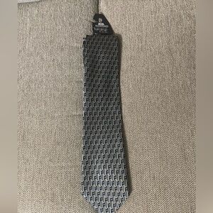 Stafford Navy and Light Blue Patterned Silk Tie